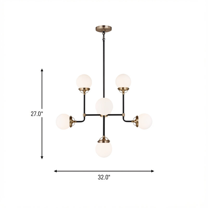 Eight Light Small Chandelier