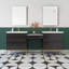 Meuble-lavabo double Rivo avec comptoir à maquillage