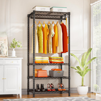 Mini portable wardrobe 4 layers freestanding wardrobe