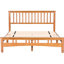 Grand lit plateforme - Tête de lit et sommier en bois massif sans sommier requis Assemblage facile Installation élégante en chêne
