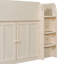 Lit mezzanine en bois avec bureau, tiroirs, armoires-351489674