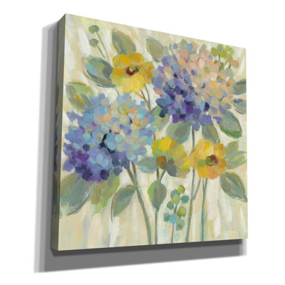 «Garden Burst» par Silvia Vassileva, art mural sur toile, 12 po x 12 po
