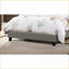 Structure de lit tapissier pour lit grand en polyfibre avec tête de lit ajustable capitonnée gris-1341921537-1341921536