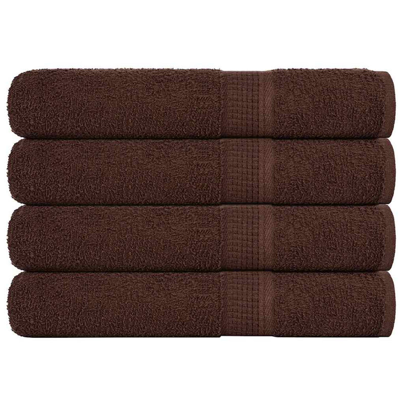 Sawiki 100% Cotton Bath Towels, Brown, Bath Towel - 4 Pack