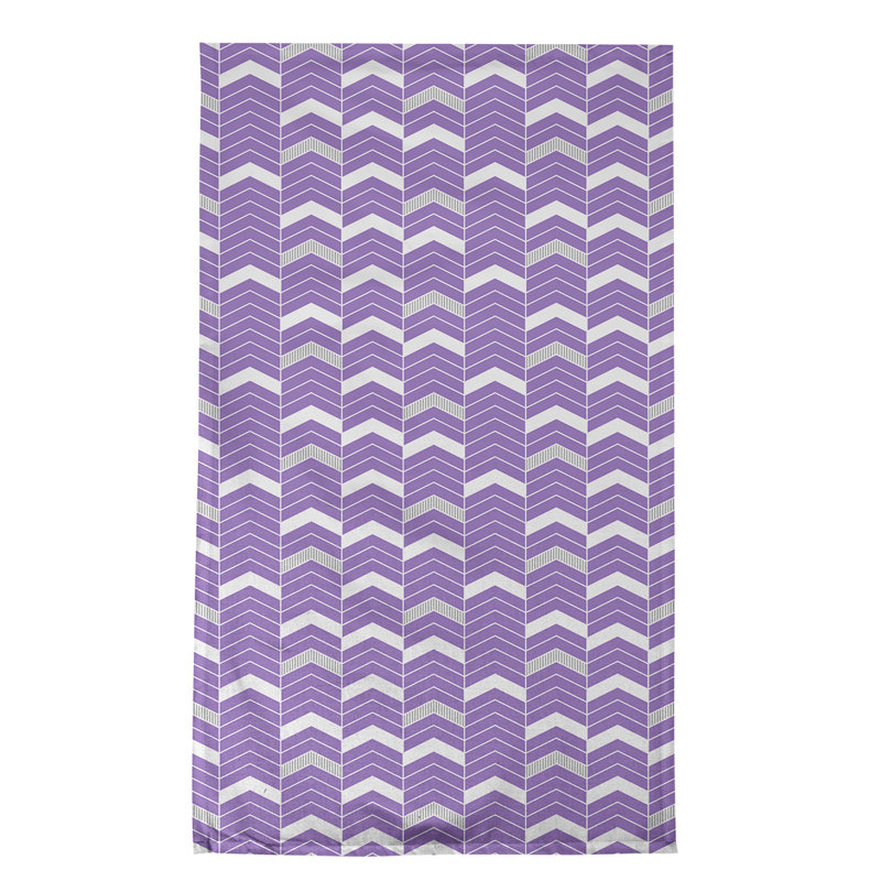 Stephenie Tea Towel Kitchen Towel, Purple/Gray, Cotton Twill