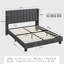 Upholstered Bed Frame with Channel Tufted Headboard-77082535-77082534