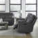Barlowe Zero Gravity Sofa W/Console - Blue Gray