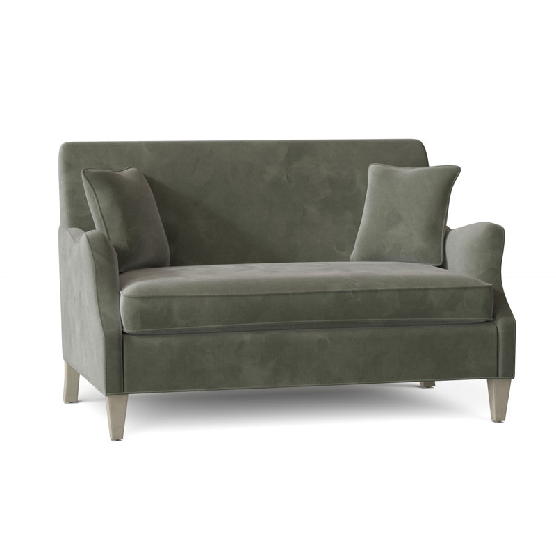 Leland Upholstered 54.5'' Settee, Charcoal (9508 61), Tobacco
