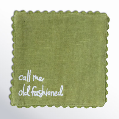 Spirit Cocktail Napkin 6"x 6" in , Green