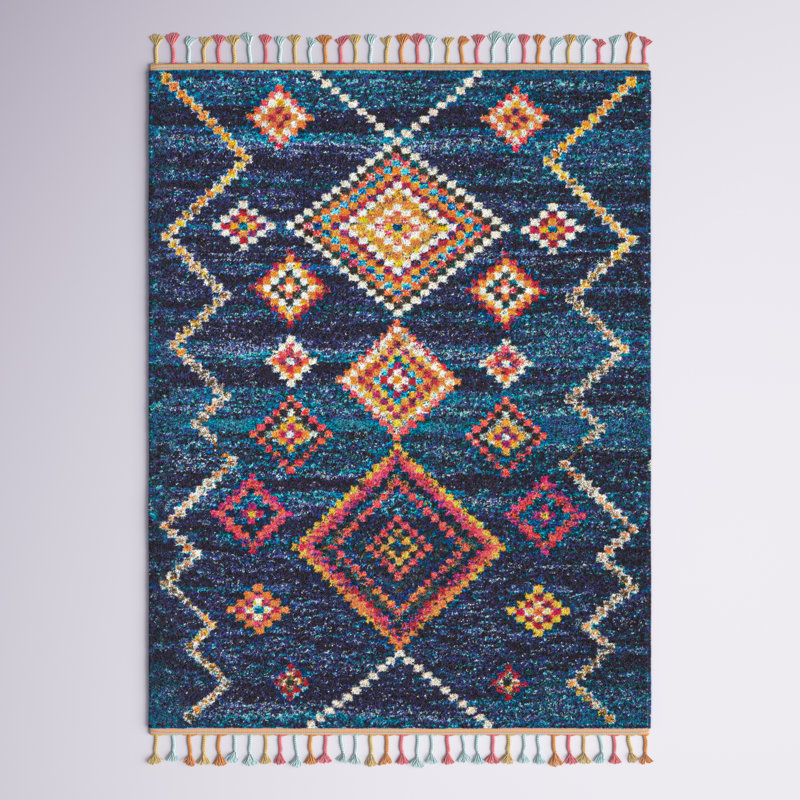 Tapis Raul, Rectangle 6 pi 7 po x 9 pi 6 po, Gris/orange/jaune