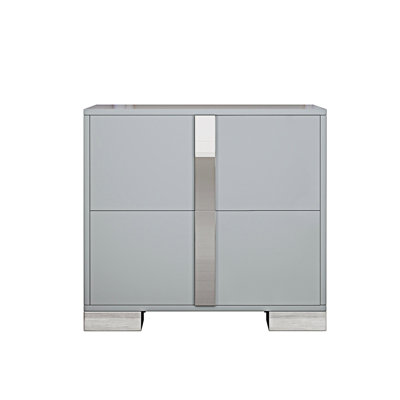 Mirrored Nightstand Bedside Table With Drawers