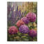 Hortensias et jardin de lavande I - impression d'hortensias sur bois de pin naturel-458149681