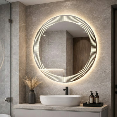 Miroir de meuble-lavabo rond 24 po Mango Tile