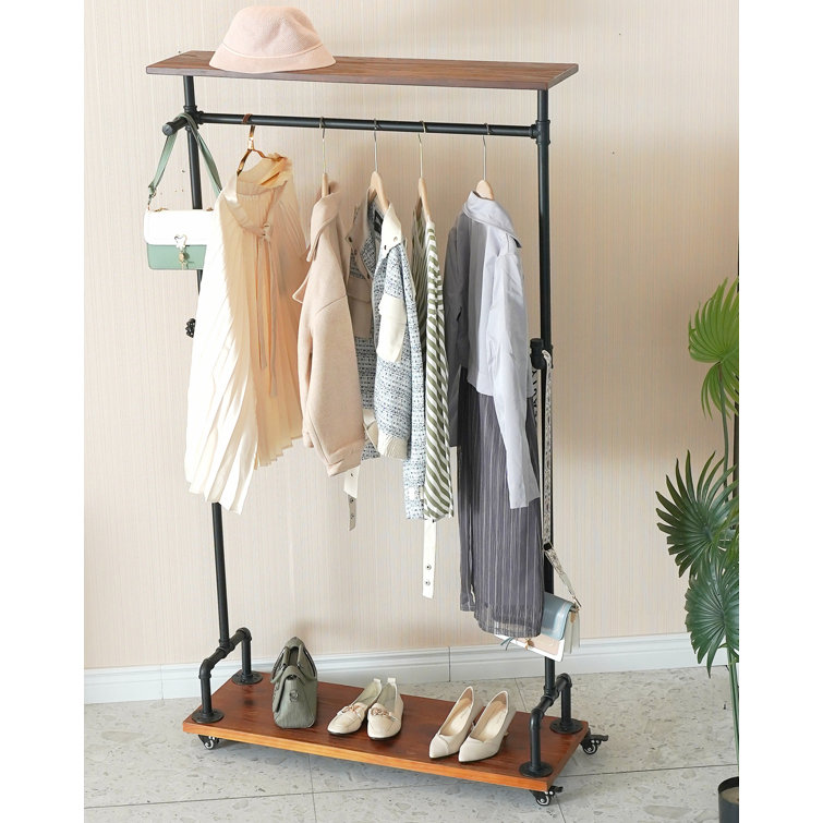 Williston Forge Dominus 39.37'' Rolling Clothes Rack