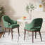 Chaise rembourrée moderne avec pieds en bois de noyer-468634091-469460054