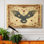 Aigle antique dans un cadre - Toile tendue avec châssis - Prêt à accrocher