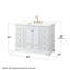 Ensemble de meuble-lavabo simple autoportant 48 po avec plateau en quartz Deborah-92725354-92725355-98115306