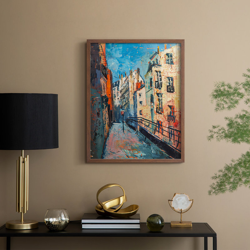 «LANDSCAPES Series CCCEI», reproduction encadrée - bois massif, Noyer, H 30 po x l 24 po