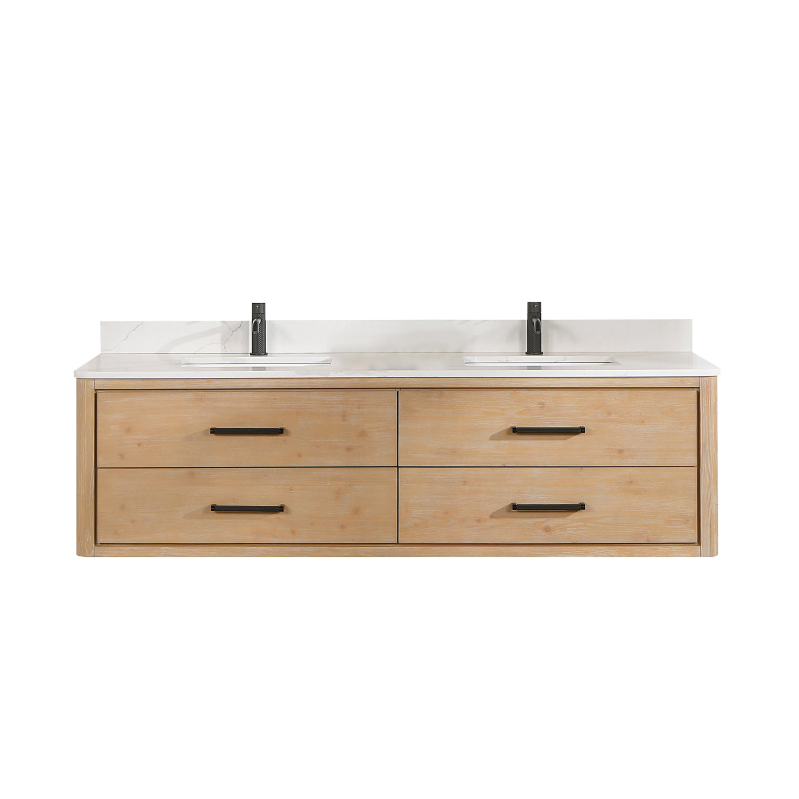 Cristo 72'' Double Bathroom Vanity, Fir Wood Brown