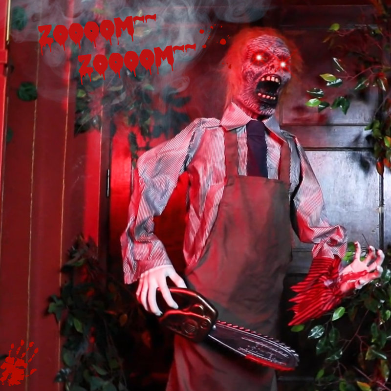  Accessoire debout d'Halloween de 5,7 pi avec yeux rouges
