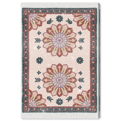 Midnight Damask Canvas Floral & Botanical Print by Oliver Gal, Black Frame, 10 x 15