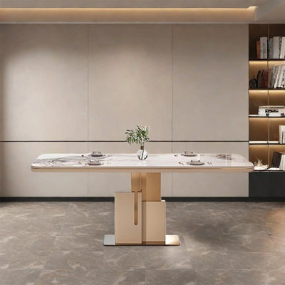 Modern light luxury rectangular dining table