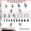 Ensemble de roulettes extensibles 3 pouces en poly 316SS 7/8 pouces pivotant 3 freins SCC-101267477