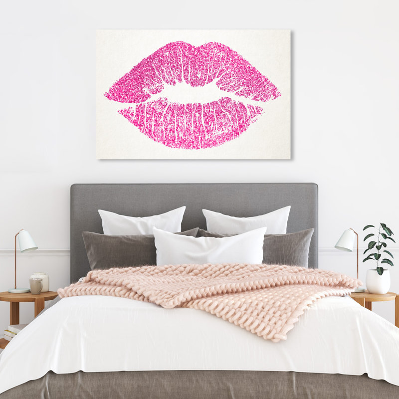 " Solid Kiss Pink Glitter-Custom ", 24" H x 36" W