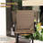 Tan Balcony Bar Stools , 2Pcs 360 Swivel Chairs With , High Mesh Fabric & Steel Frame For Patio, Poolside, Backyard Stools, Armrest Fabric, Backyard, Color