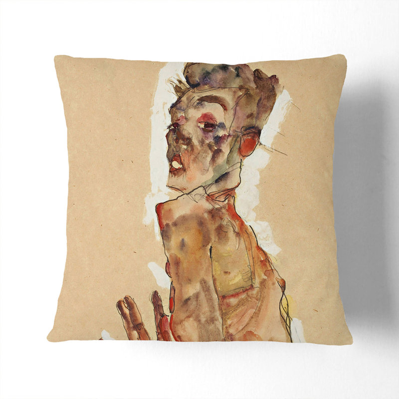 Self-Portrait Vol.3 Square Throw Cushion, White, 40cm H x 40cm W x 15cm D
