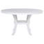 Table de salle à manger ronde en bois Tyler Pearl White avec tablette (seulement avec table basse)