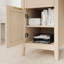 Bureau 54 po avec rangement, design cannelé, bois moderne, bouleau naturel-124870502
