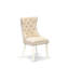 Ensemble de table de salle à manger 5 pièces moderne comprenant une table de cuisine ronde avec piédestal et 4 chaises Parson, lin blanc-1875944430