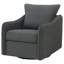 Fauteuil pivotant rembourré gris anthracite Nikko-247768435