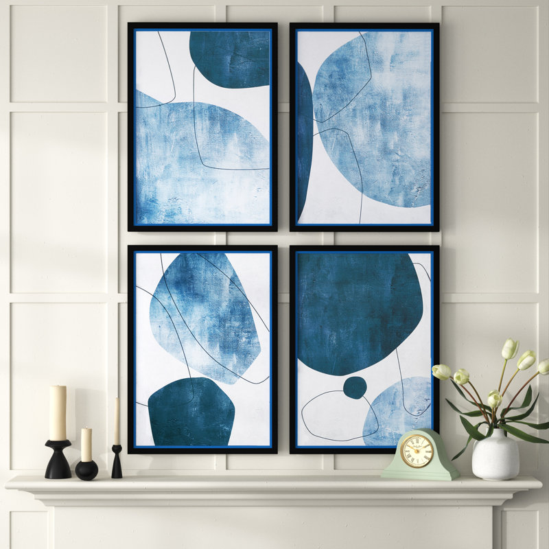 «Abstract Ecliptic» - Ensemble de 4 reproductions de cadres photo