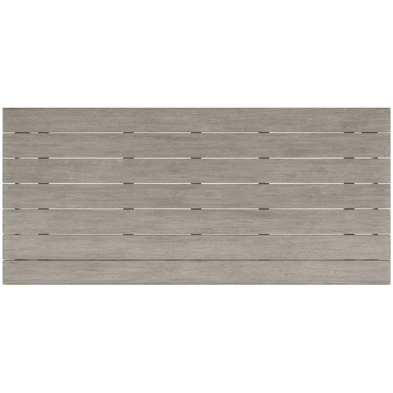 Antibes 86'' Gray Rectangular Teak Outdoor Dining Table