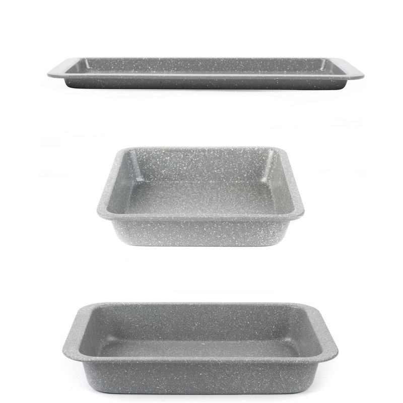 Belfry Kitchen Gaulke 3 Piece Non-Stick Steel Bakeware Set