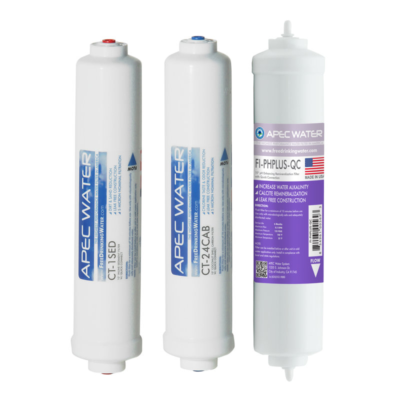 APEC 10-Inch Alkaline Countertop Replacement Filter Set