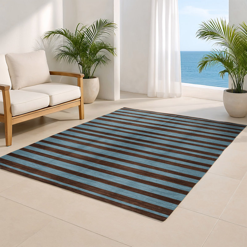 Tapis intérieur / extérieur noir HorizontalStripes
