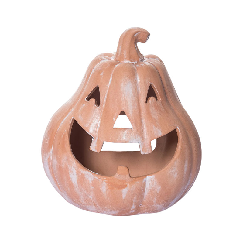Porte-bougie orange en citrouille d'Halloween 11,25 po Ophelia & Co.