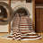 Machine Washable Horizontal Stripes Brown Area Rug-70447018