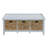 Beige And Teal Bench With 3-Drawer-1869146188