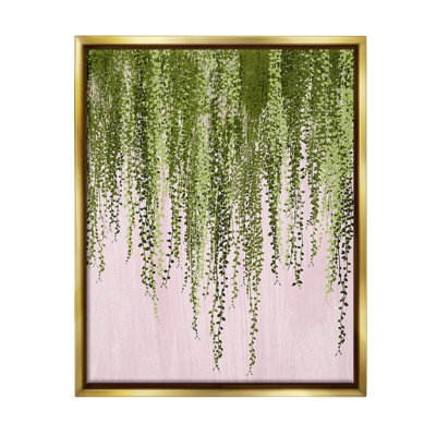 «Willow Leaves On Pink Floater Frame» par Grace Popp sur