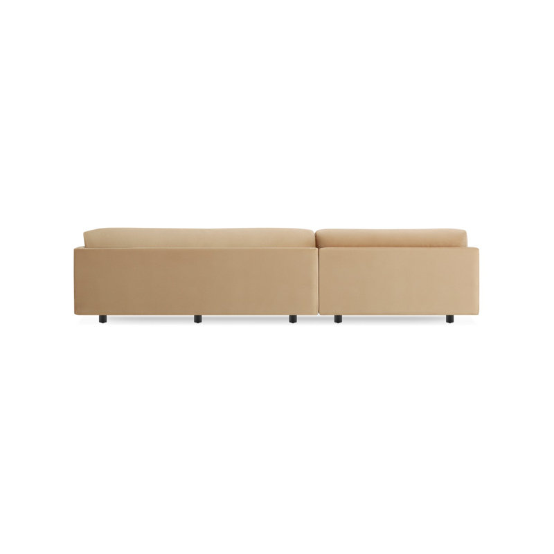 Sunday Chaise Sectional, Sanford Black Crossweave, Left Hand Facing