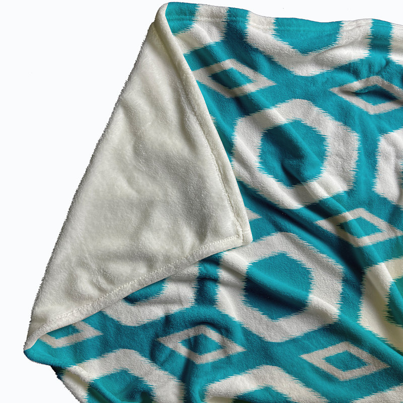 Fia Plain Weave / Muslin Throw Blanket, Blue