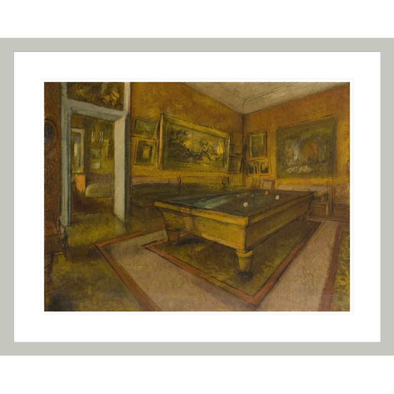 Salle de billard chez Menil-Hubert par Edgar Degas, impression giclée encadrée, H 23,5 po x l 29,15 po