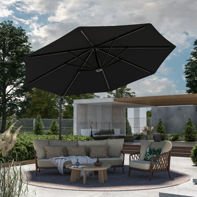 Shandice 11‘ Cantilever Umbrella with Crank Lift