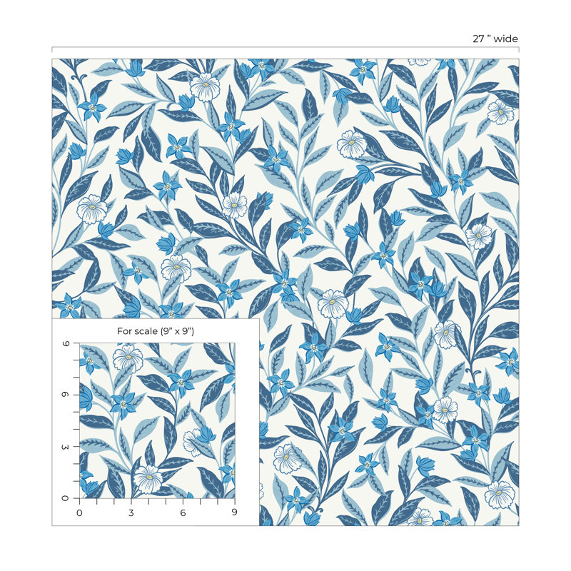 Rouleau de fleurs Addilee, Bleu / gris