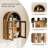 31.5"h Arch Wall Mounted Bathroom Cabinet, Brown-127922676