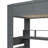 Wood Gaming Loft Bed with Desk, Multi-storage Shelves, LED and Charging Station, Dark Gray-1845895761